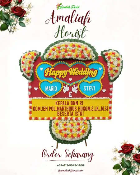 Papan Bunga Pernikahan Tegongan